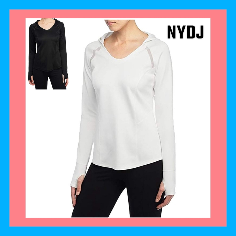 NYDJ City/Sport Pullover Hoodie in Black or White